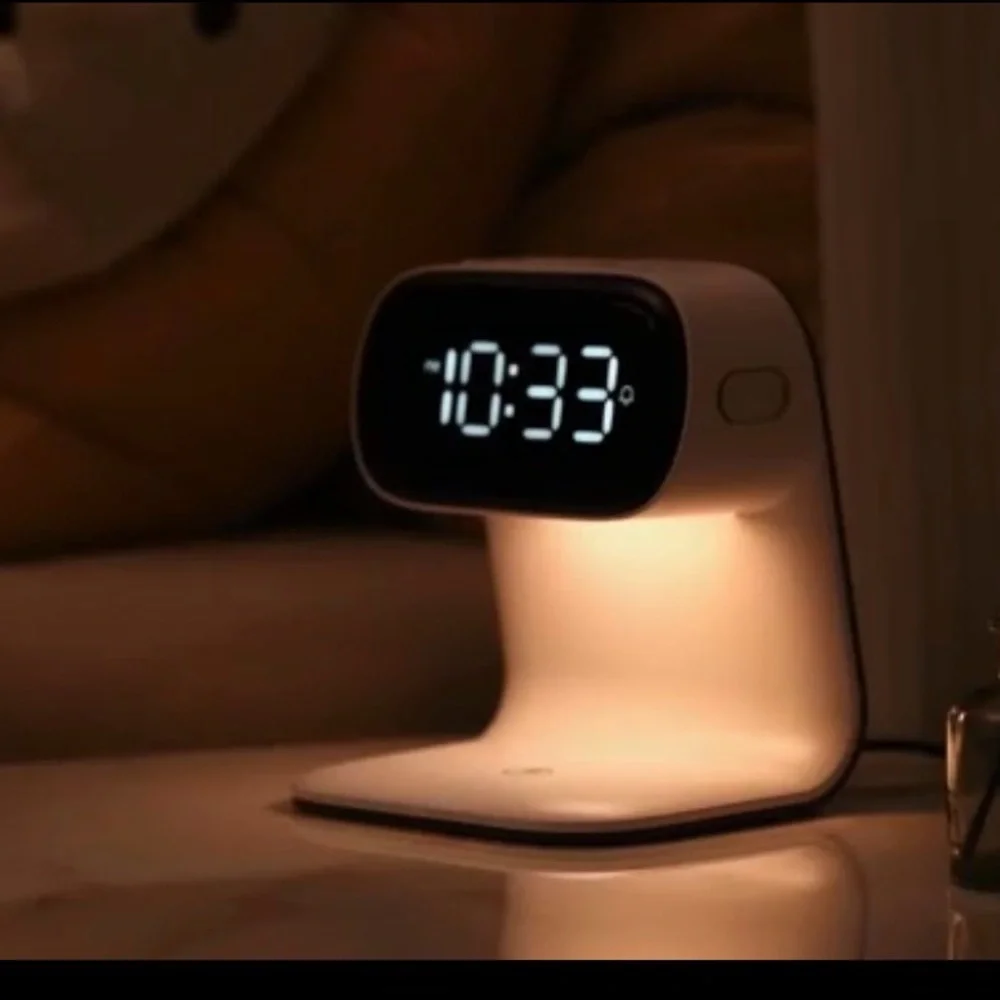 New Digital Alarm Clock Wireless Fast Charging Station 15W Touch Smart Lamp